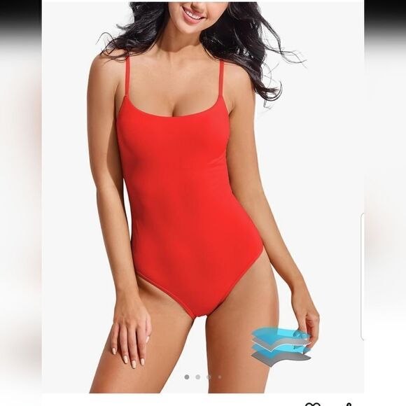 Beautikini Tummy Control One Piece period Swimsuit NWT Medium - Picture 6 of 13